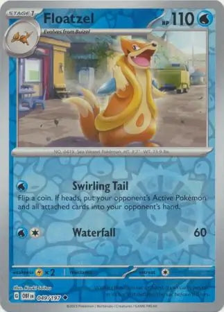 Obsidian Flames Floatzel #49/197 reverse holo